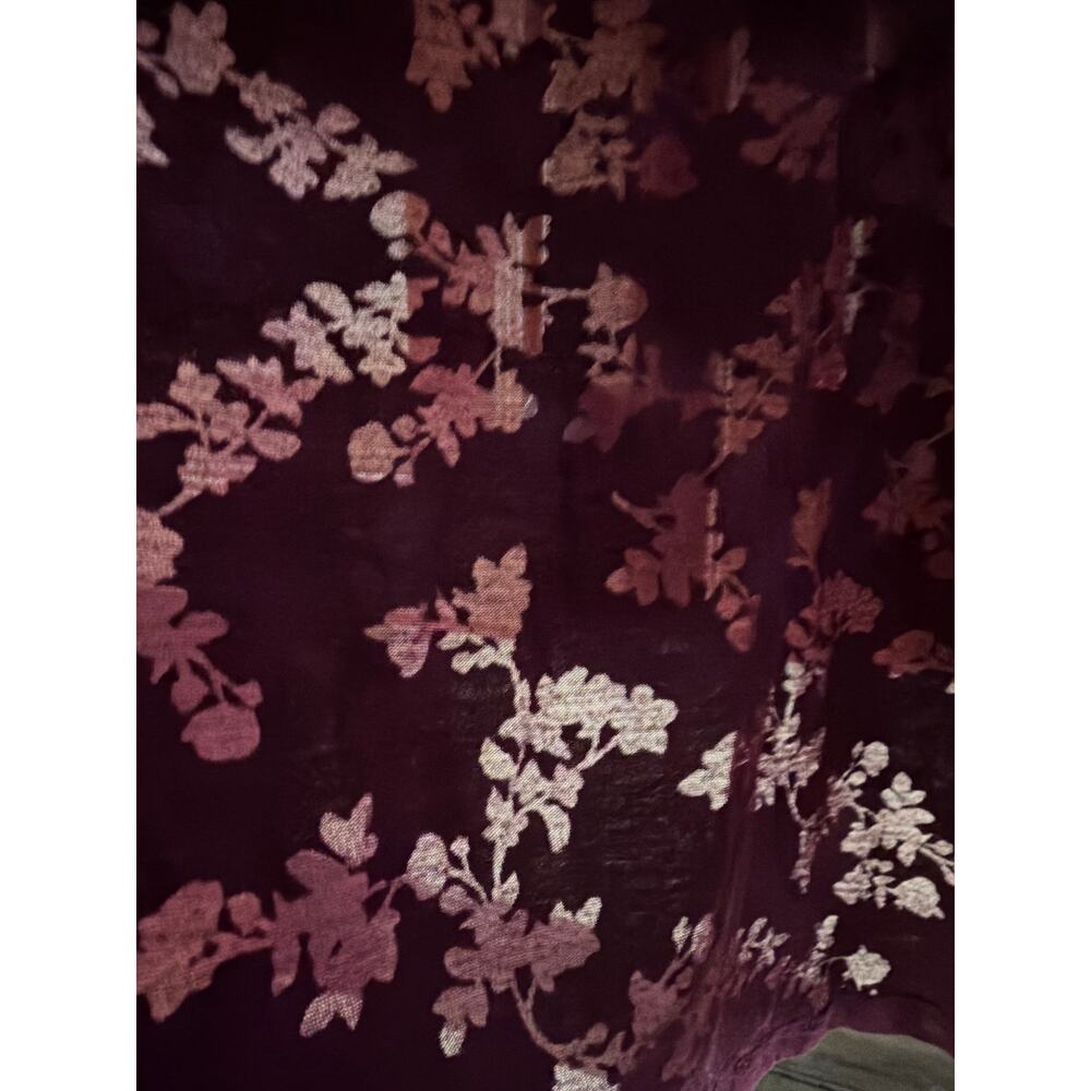 Torrid Women's Plus Size Maroon Purple Sheer Floral T-Shirt Size 3 3X - Picture 2 of 5